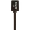 Shure WL93 Omnidirectional Subminiature Lavalier Condenser Microphone with TA4F for Shure Bodypack Transmitters, 6' Cable, Black Black