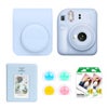 Fujifilm Instax Mini 12 Instant Film Camera, Pastel Blue, Bundle with Accessory Kit and 2x Twin Pack Daylight Film Blue