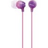 Sony MDR-EX15LP In-Ear Headphones, 9mm Drivers, Black Violet