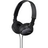 Sony MDR-ZX110 Closed Supra-Aural Dome Stereo Headphones, White Black
