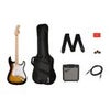 Squier Sonic Stratocaster Electric Guitar Pack with Frontman 10G 120V Amplifier, 2-Color Sunburst Sunburst