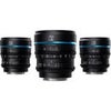 Sirui Night Walker 24mm, 35mm and 55mm T1.2 Cine 3-Lens Set for Fujifilm X Black