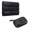 Samsung T7 Shield 1TB USB 3.2 Gen 2 Type-C Portable External SSD, Blue, with HD-2 Drive Case Black
