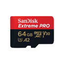 SanDisk Extreme PRO 64GB UHS-I U3 microSDXC Memory Card with SD Adapter