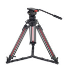 Teris TS100CF-Q 100mm Fluid Head with 3-Section CF Tripod, 26.5 lbs Capacity