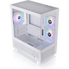 Thermaltake View 170 TG ARGB Tempered Glass Micro-ATX Micro-Tower Chassis, Black Snow White