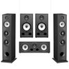 Triangle Borea 5.0 Home Theater Pack with 2x BR08 Floorstanding Speaker, BRC1 Center Channel Speaker and 2x BR03 Bookshelf Speaker, White Black