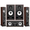 Triangle Borea 5.0 Home Theater Pack with 2x BR08 Floorstanding Speaker, BRC1 Center Channel Speaker and 2x BR03 Bookshelf Speaker, White Walnut