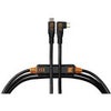 Tether Tools TetherPro Optima 10G 15' USB-C Straight to USB-C Right Angle Cable, Orange Black
