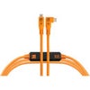 Tether Tools TetherPro Optima 10G 15' USB-C Straight to USB-C Right Angle Cable, Orange Orange