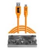 Tether Tools TetherBLOCK QR Plus Quick Release Plate with TetherPro 15' USB 3.0 to USB-C Cable, Orange Orange