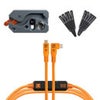 Tether Tools TetherGuard LeverLock Plus Tripod Plate with TetherPro Optima 10G USB-C Straight to Right Angle Cable High-Visibility Orange