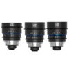Venus Laowa Nanomorph S35 Prime 3-Lens Bundle with 35mm, 50mm T2.4 and 27mm T2.8 Anamorphic Lens for PL Mount/Canon EF, Blue Flare Blue