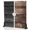 V-FLAT WORLD Duo Board - 24x24" Double Sided Surface Board, Gray Chalk/Dark Chalk Vintage Oak/Ink Hardwood