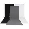 Westcott 5x12' X-Drop Wrinkle-Resistant Backdrop Kit, Includes 5x7' Stand and Carry Case, High-Key White Sweep White/Gray/Black
