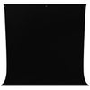 Westcott 9 x 10 Feet Wrinkle Resistant Cotton Background, Hi Key White Rich Black
