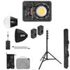 Zhiyun PLX105 MOLUS X60 60W Bi-Color Pocket COB LED Light Pro Kit, Bundle with 9.5' Pro Air-Cushioned Light Stand Black