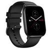 Zepp 42mm E Square Stylish Smartwatch, Metallic Black Special Edition Black Stainless Steel Case with Leather Band
