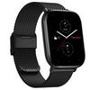 Zepp 42mm E Square Stylish Smartwatch, Metallic Black Special Edition Black Stainless Steel Case with Metallic Band