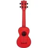Kala Waterman Seaglass Collection Transparent Soprano Ukulele Maritime Red