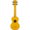 Kala Waterman Seaglass Collection Transparent Soprano Ukulele Amber Yellow