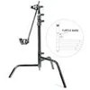 Matthews Hollywood 20" C+ Stand with Turtle Base, Grip head and Arm, Max. Height 63", Black Chrome