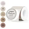 MUNBYN 1.96x1.96" Morandi Series Round Thermal Labels, 150 Labels Per Roll Brown