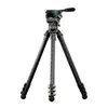Tilta Cine Fluid Head with 4-Section Carbon Fiber Tripod, 17.5 lbs Capacity Space Gray