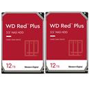 2-Pack WD Red Plus 12TB 3.5" NAS Internal Hard Drive
