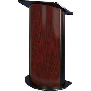 AmpliVox SN3135 Jewel Mahogany Curved Radius Lectern