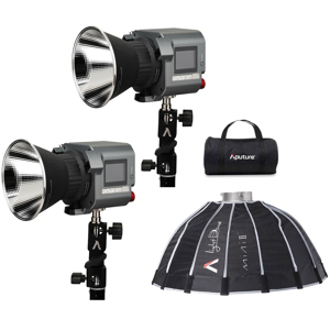Aputure 2x Amaran COB 60x Bi-Color LED Light with Light Dome