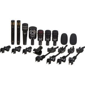 Depusheng Kit Microphone De Batterie 7 Pièces Avec 5 Microphones Dynamiques à Percussion Et 2