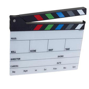 Color Clapper Cavision SSN2818C Professional Clapper Slate with Color Clapper Sticks