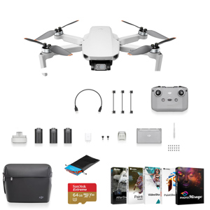 DJI Mini 2 Drone Fly More Combo Bundle with 64GB Card, PC Software