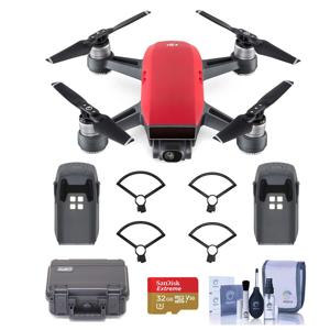 DJI Spark Mini Drone - Lava Red With Pro Accessory Bundle DJI Spark Mini Drone - Lava Red With Pro Accessory Bundle