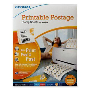 Dymo Endicia 1750042 Printable Postage Stamp Sheets for Macintosh/PC ...