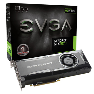 EVGA GeForce GTX 1070 8GB Gaming Graphics Card, 1506MHz Base Clock