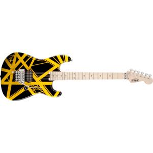 EVH Striped Series Stratocaster Electric Guitar, Black with