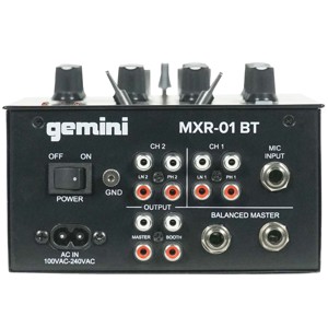 Gemini MXR-01BT 2-Channel Professional DJ Mixer with