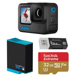 GoPro HERO10 Black Essential Kit with 32GB Card, Extra GoPro HERO10 Black Essential Kit with 32GB Card, Extra