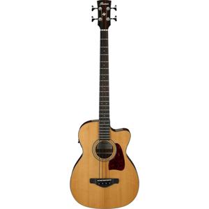 Ibanez Artwood AVCB9CE Cutaway Semi Acoustic Bass Guitar Natural High Gloss AVCB9CENT