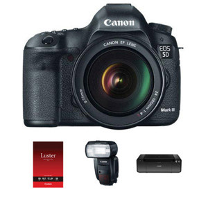 Canon EOS 5D Mark Ⅲ + 600EX II-RⅡ Canon EOS-5D Mark III Camera with EF 24-105L IS Lens & Speedlite