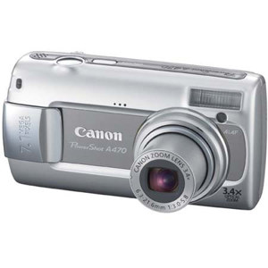 Canon PowerShot A470 Dig Cam, 7.1MP, 3.4x Opt Zm Gray - Adorama