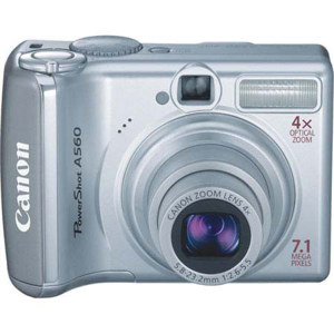 Canon Powershot A560 Digital Camera, 7.1 Megapixel, 4x Optical