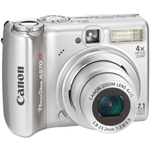 Canon Powershot A570 IS Digital Camera, 7.1 Megapixel, 4x