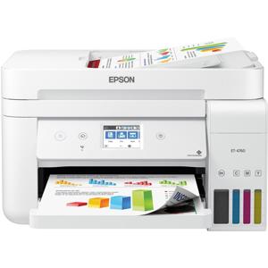 Epson EcoTank ET-4760 All-in-One Cartridge-Free Supertank Printer (White) with T502 Ink Bottles, 15ppm Black & 8ppm Color - Print, Copy, Scan, Fax C11CG19204