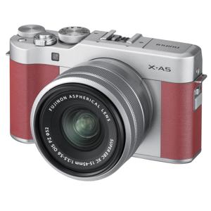 Fujifilm X-A5 Mirrorless Camera with XC 15-45mm OIS PZ Lens, Pink