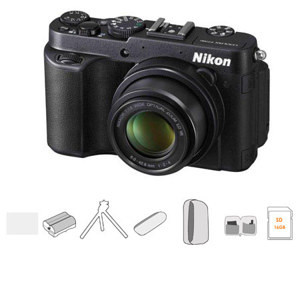 Nikon CoolPix P7700 12.2 MP Digital Camera, Black, Bundle 
