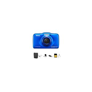 Nikon Coolpix S32 Digital Camera, Blue With Upgrade Accessory Kit