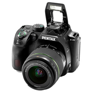 Pentax K-70 DSLR with 18-55mm WR Lens, Black